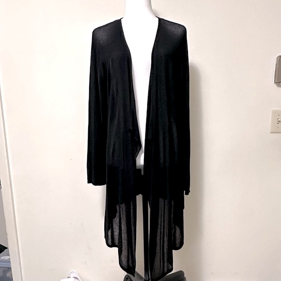NEW Magaschoni Rayon Lightweight Thin Knit Cascading Panels w Open Front Wrap 1X - Picture 11 of 15